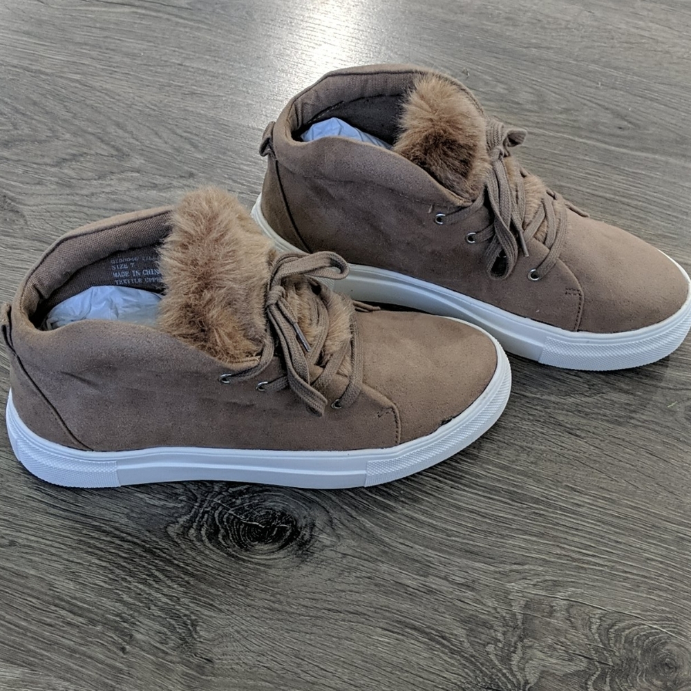 Taupe MIA high top sneakers